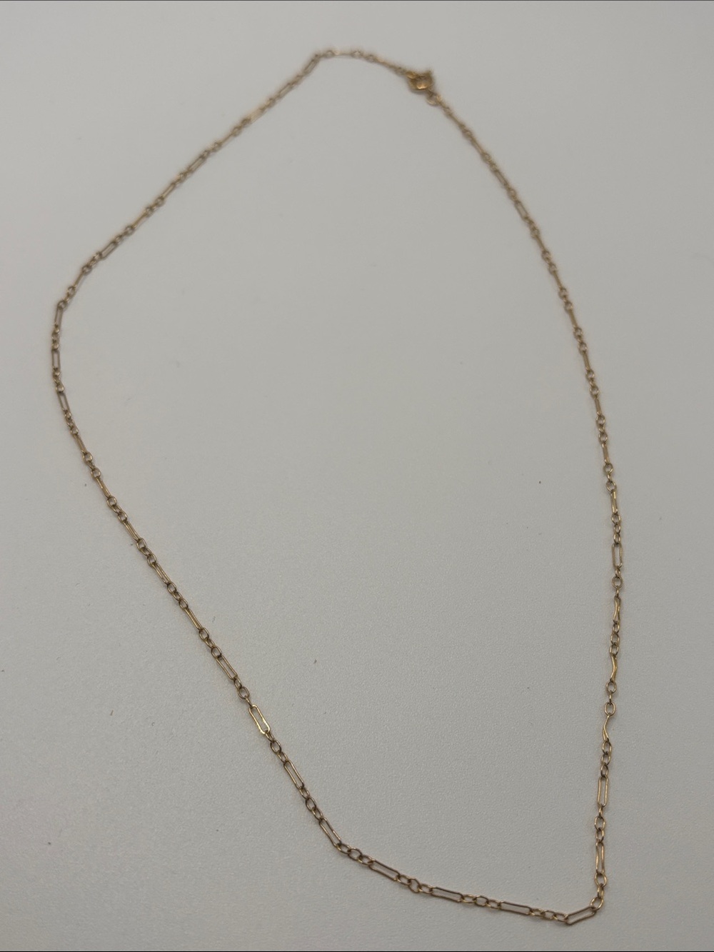1/20 12KT Gold Filled Elongated Link Chain Necklace 18”